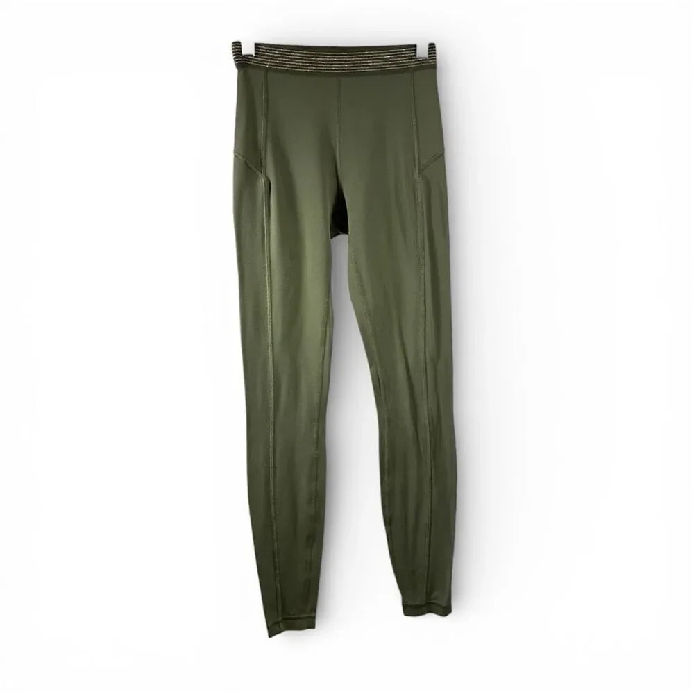 Lululemon Principal Dancer Tight in Armory and Gold Size 4